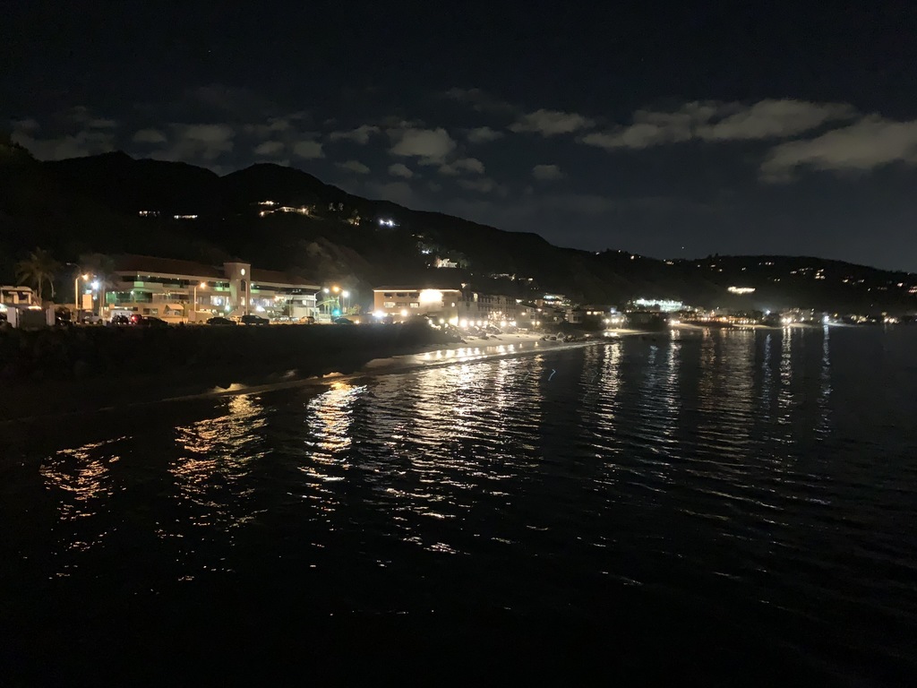 Our View on Malibu Pier in the Dark